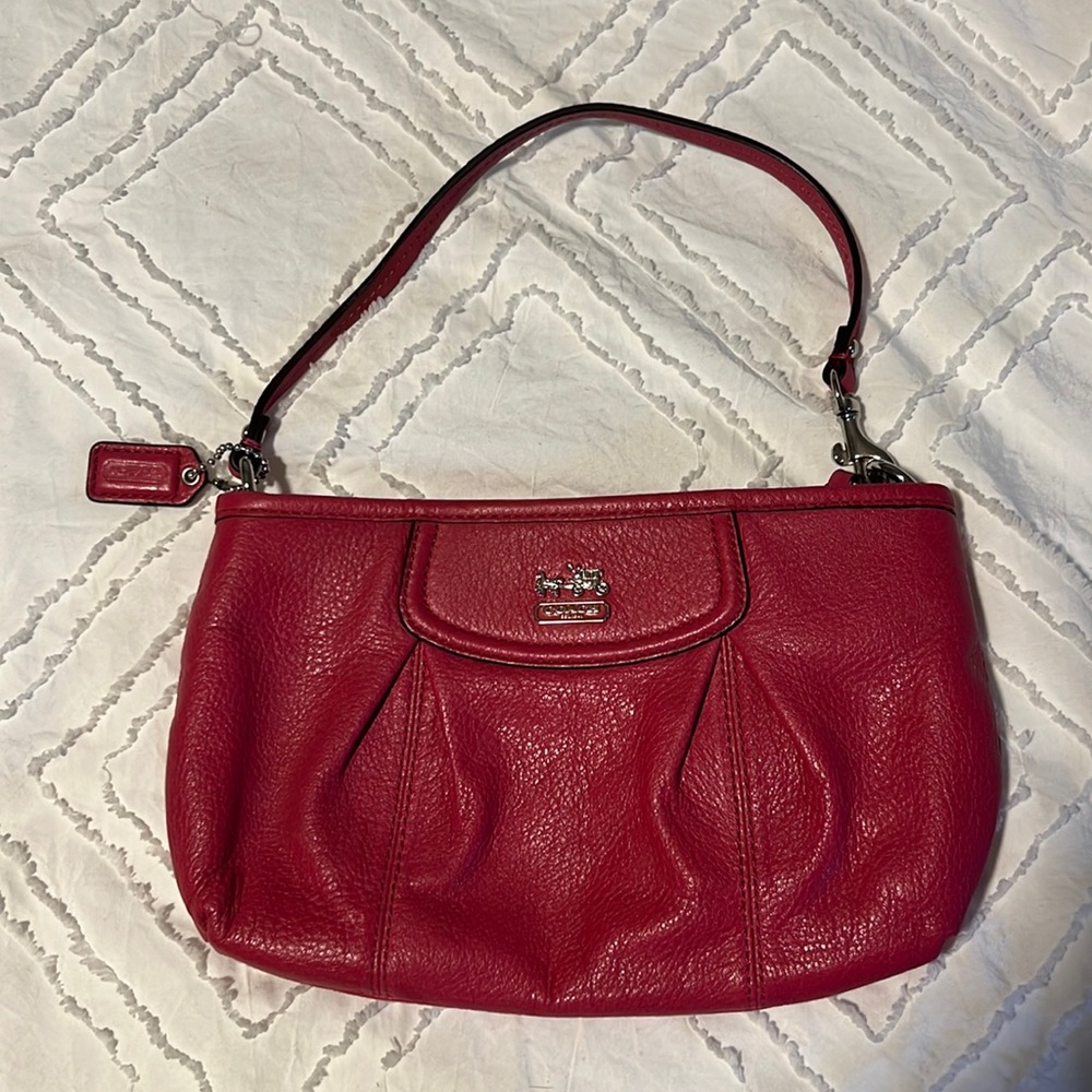 Coach Hot Pink Leather Wristlet
